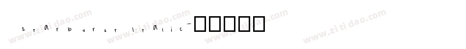 Starburst Italic字体转换